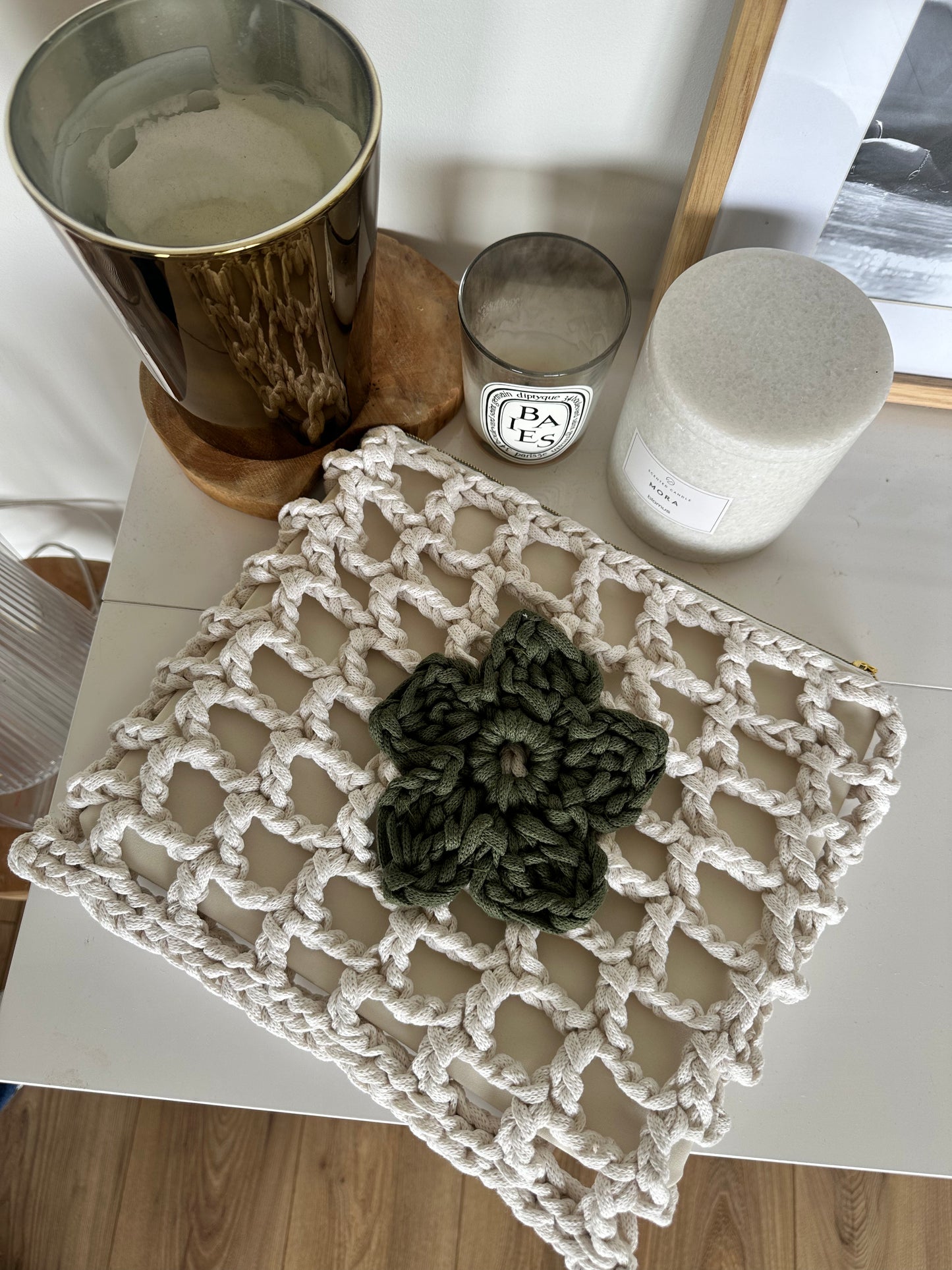 Pochette Louisa Ecrue et Kaki