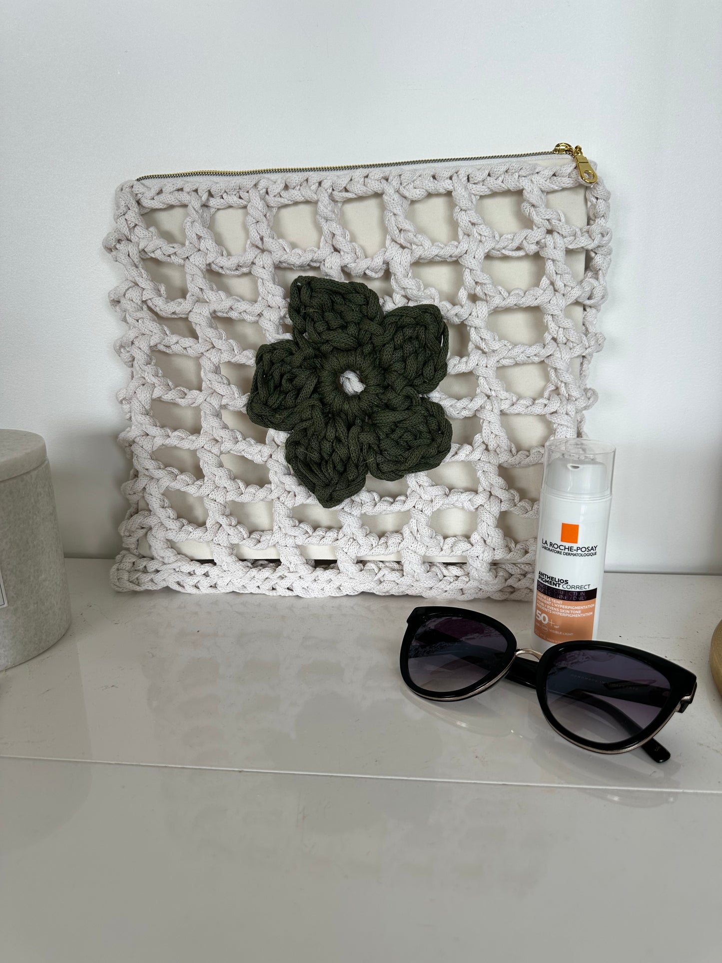 Pochette Louisa Ecrue et Kaki