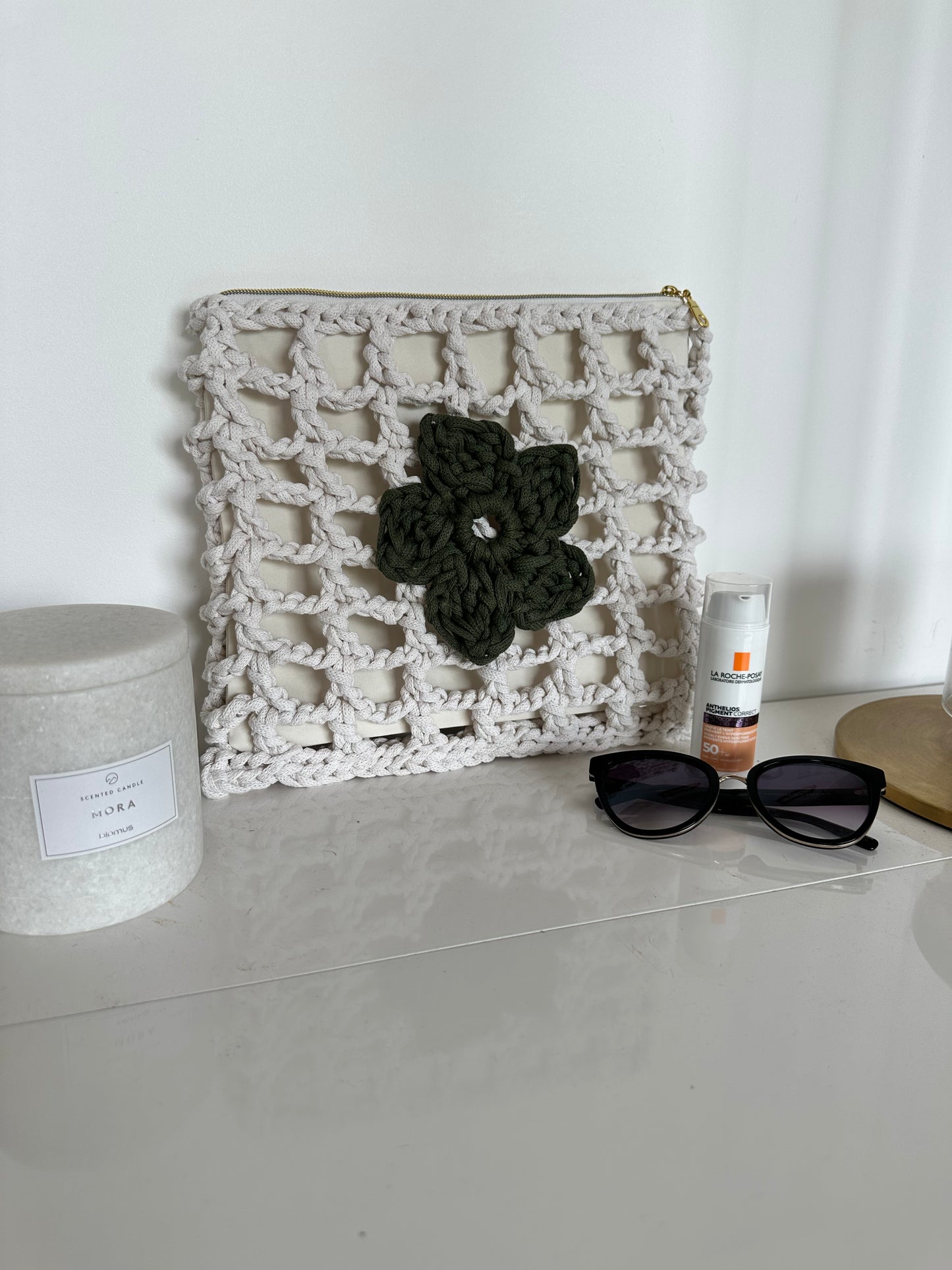 Pochette Louisa Ecrue et Kaki