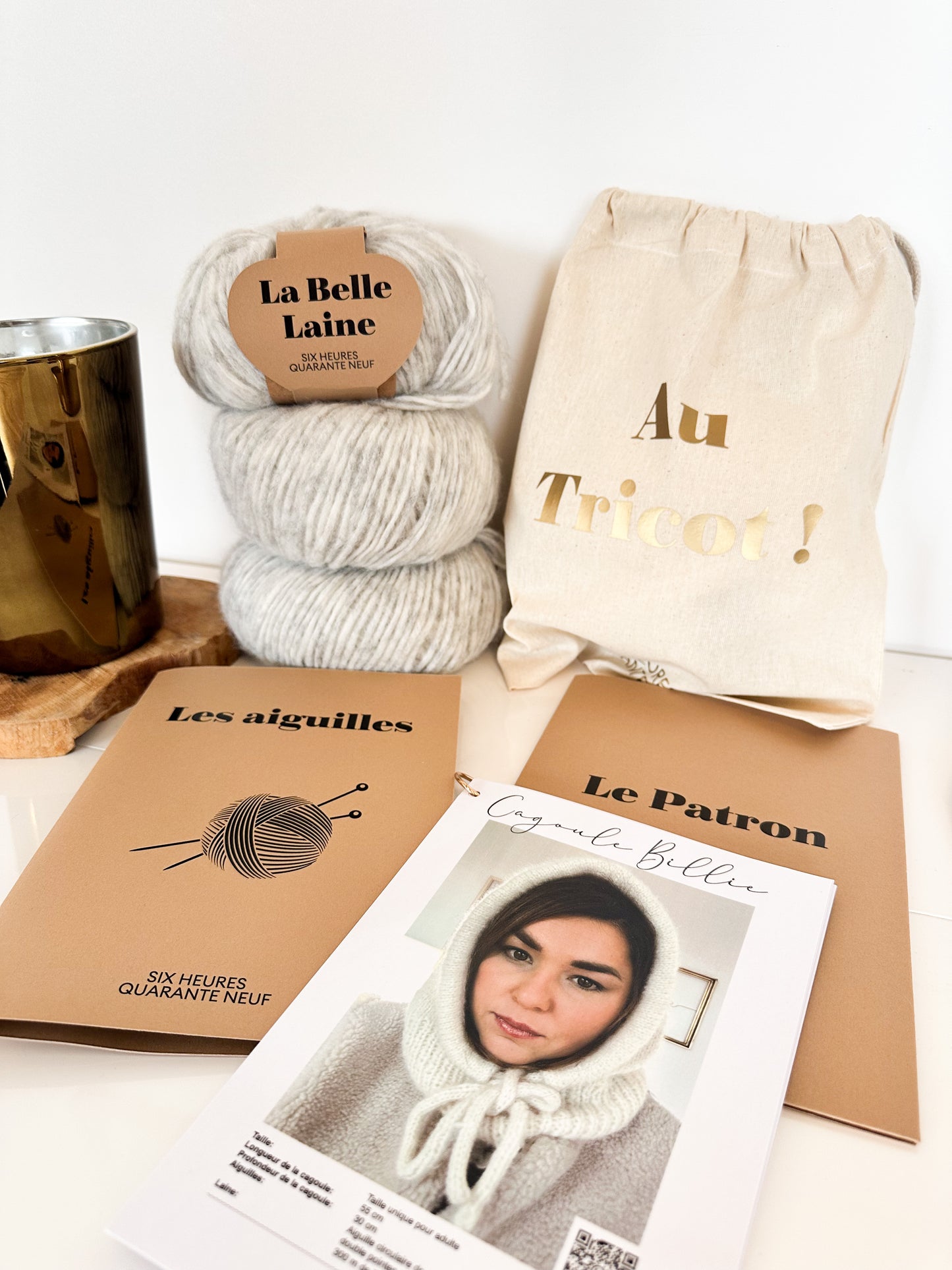 Kit prêt à tricoter - Cagoule Billie