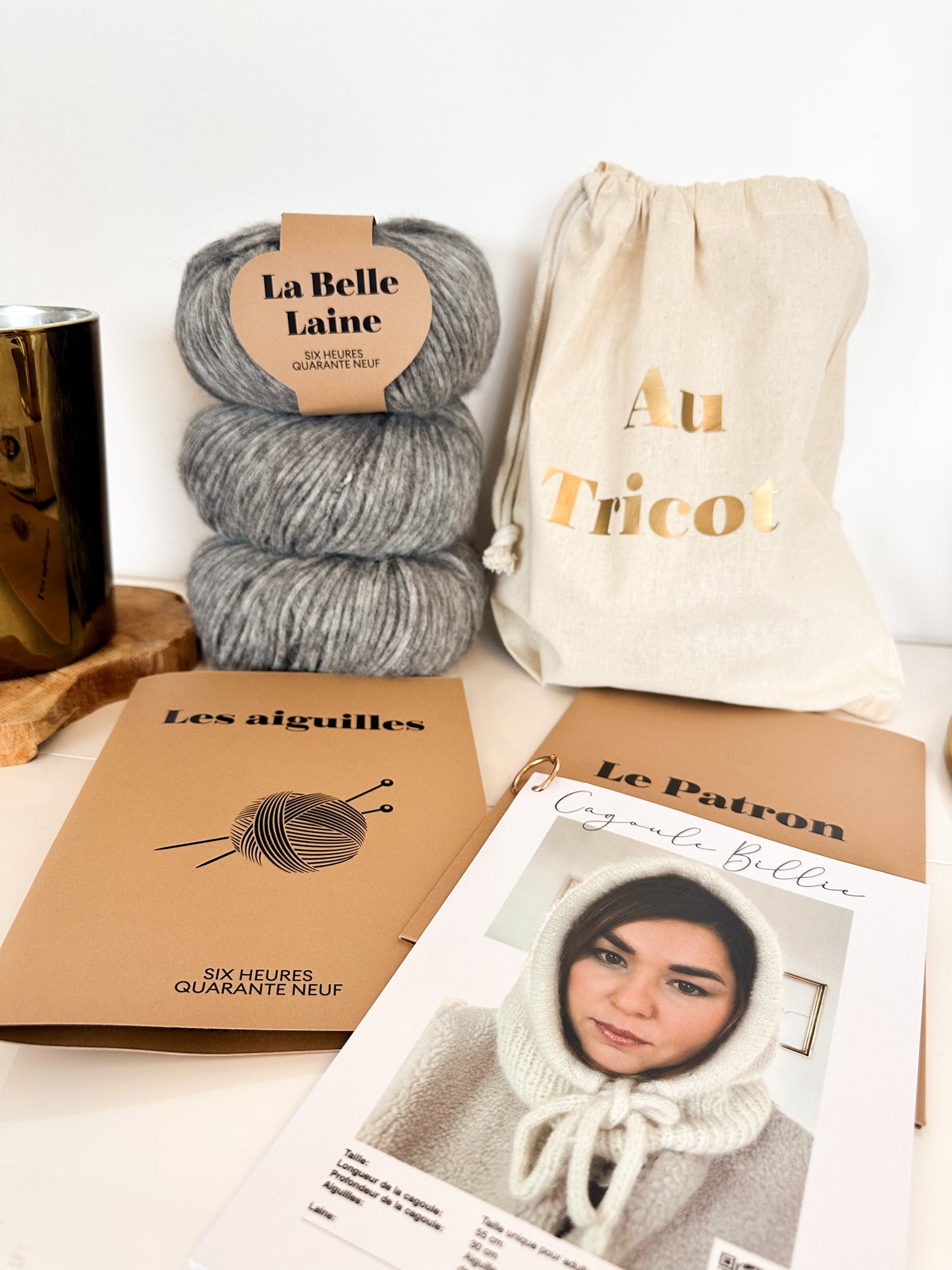 Kit prêt à tricoter - Cagoule Billie