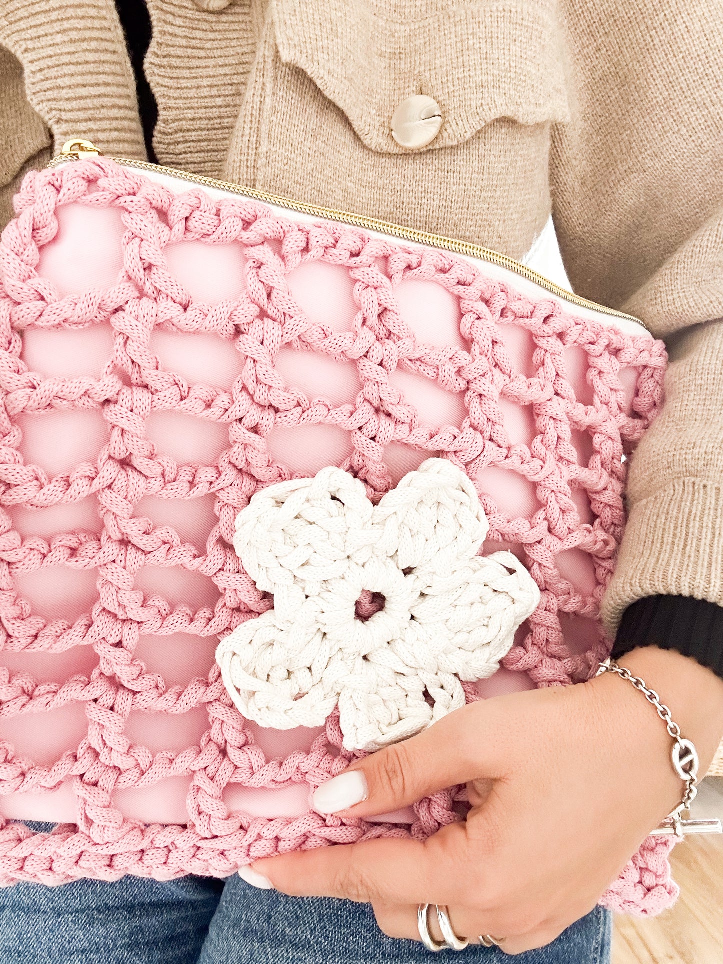 Pochette Louisa Rose et Blanche
